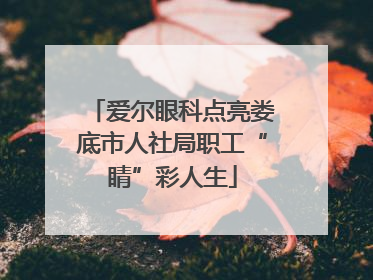 爱尔眼科点亮娄底市人社局职工“睛”彩人生